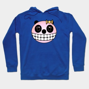 Girl Panda Face - Sherbert with Yellow Bow Hoodie